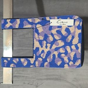 Circus by Sam Edelman Mini handbag beaded pouch sack Purple Giraffe Pearl Beads